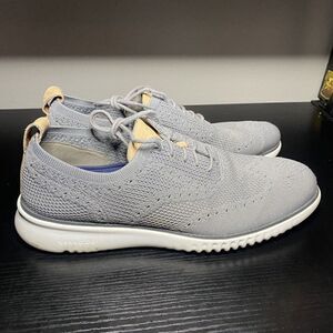 Cole Haan 2.ZEROGRAND Mens 9 Grey Laser Wingtip Oxford Ironstone Style C27947